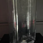 Μοντέρνο Διακοσμητικό Βάζο Ορθογώνιο Γυάλινο Με Γωνίες 35*20εκ