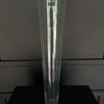 Βάζο Δαπέδου Γυάλινο Διακοσμητικό Κωνικό Στρογγυλή Βάση 40*11εκ